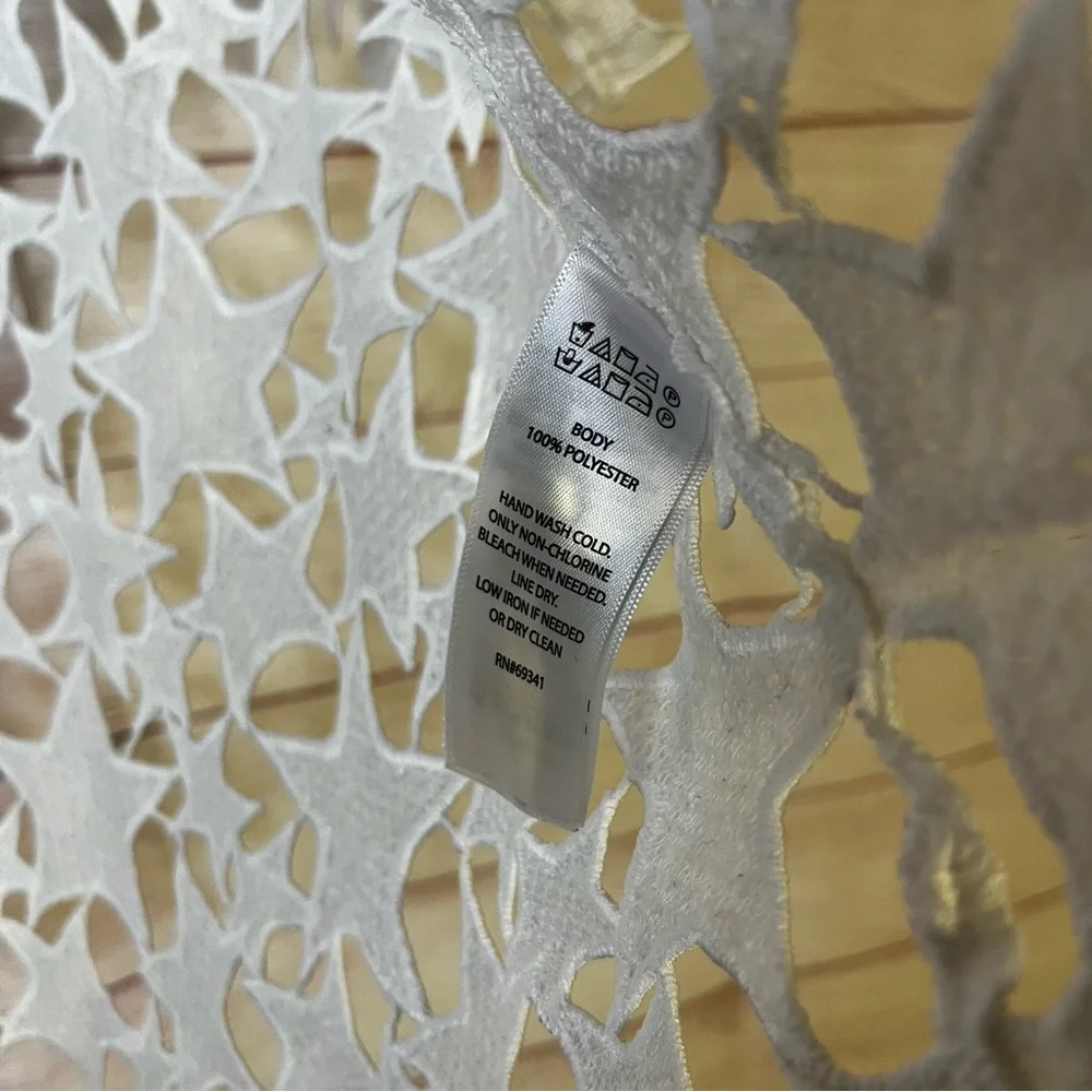 House of Harlow 1960‎ White Open Front Star Lace Cardigan One Size